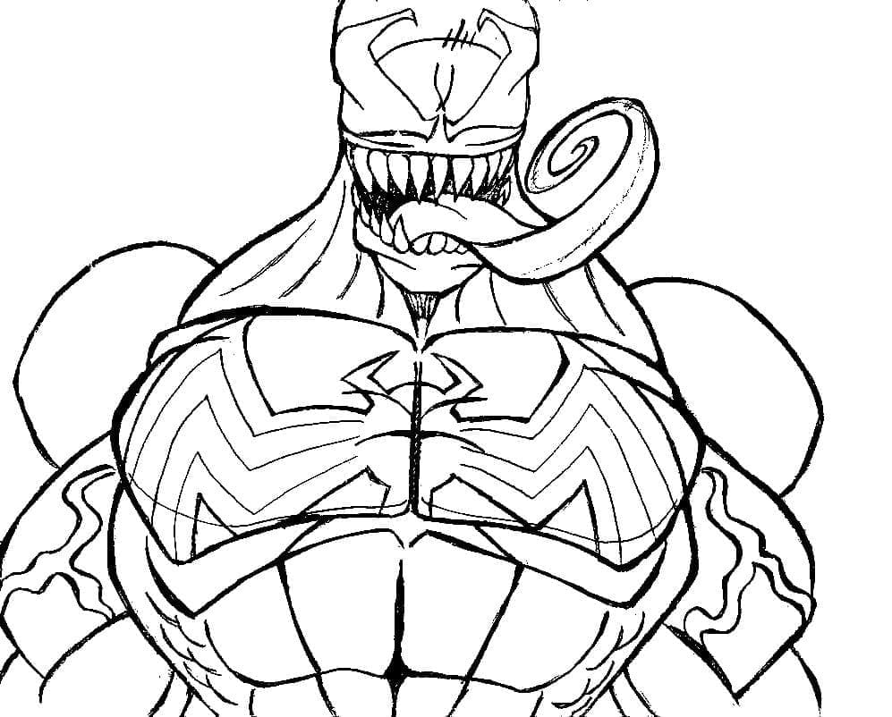 Venom Marvel omalovánka