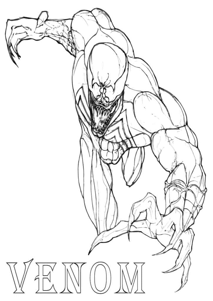 Venom pro 5leté Děti omalovánka