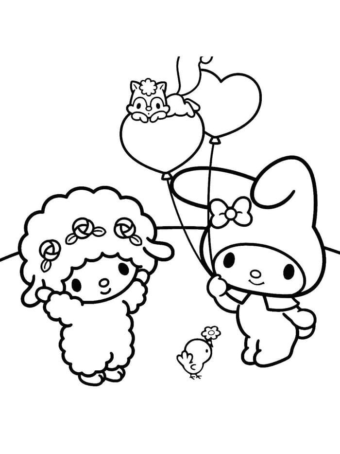 Veselá My Melody omalovánka