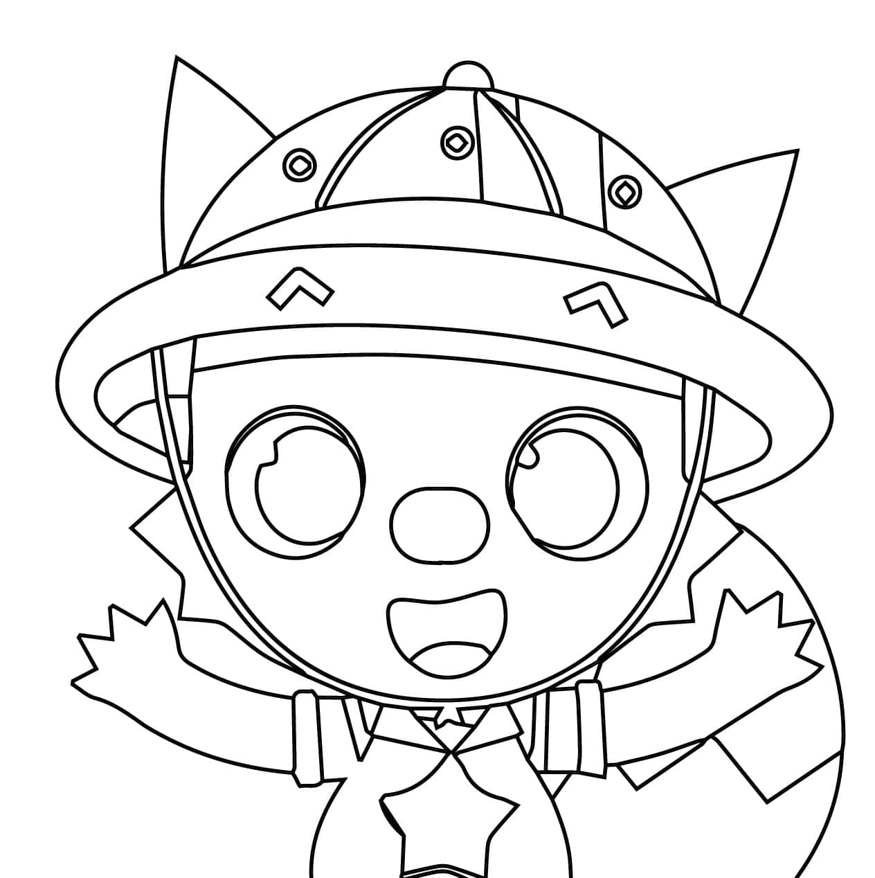Veselý Pinkfong omalovánka