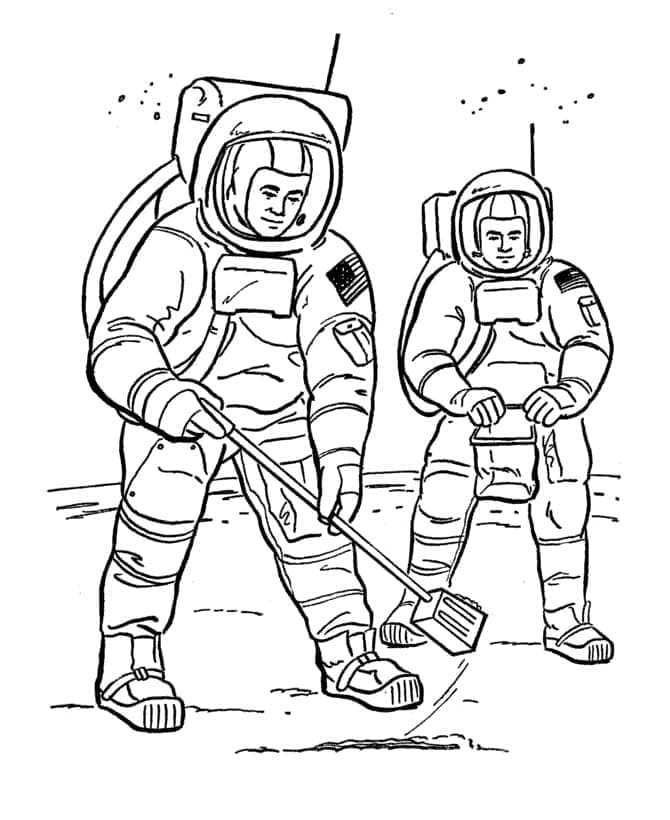 Vesmírný Astronaut omalovánka
