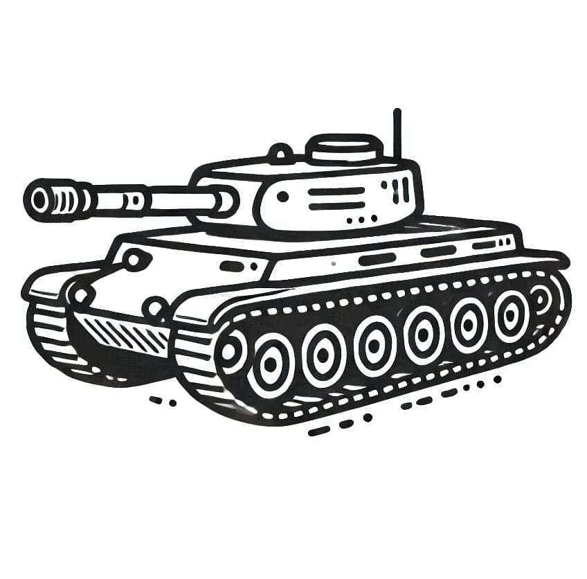 Vojenský Tank omalovánka