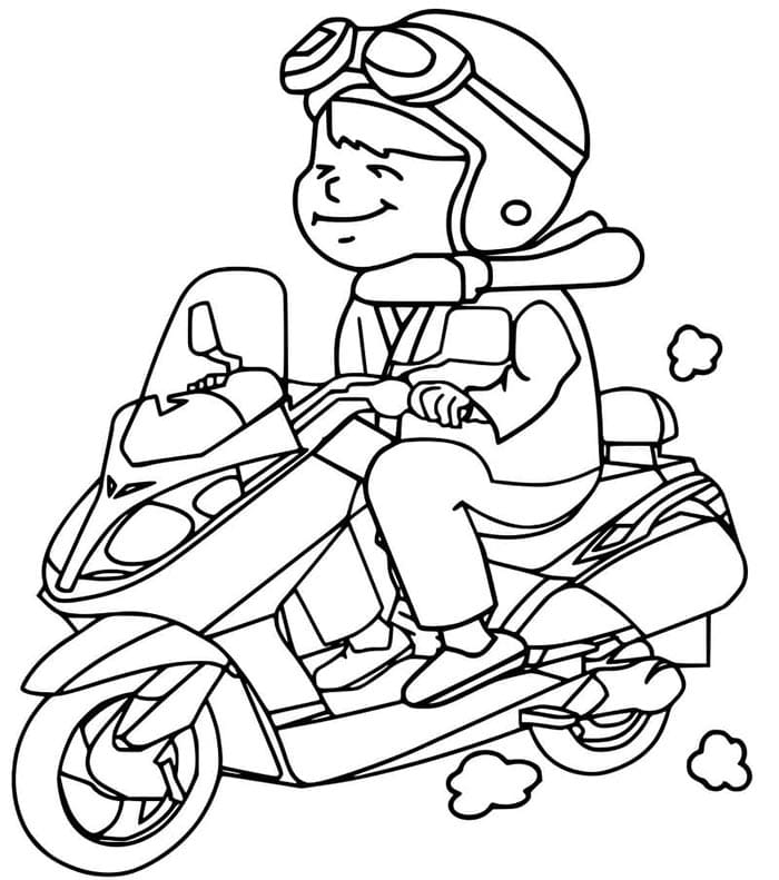 Vozidlo Motocykl omalovánka
