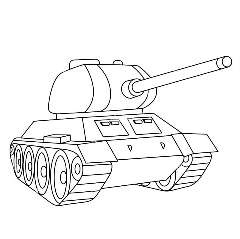 Vozidlo Tank omalovánka