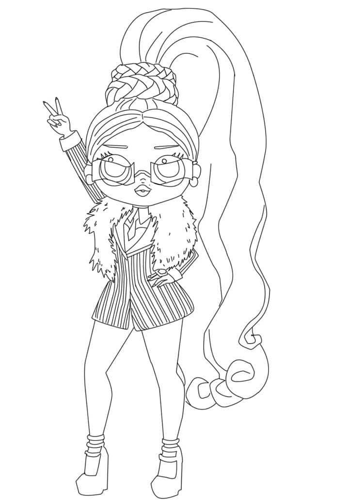 Winter Chill Big Wig LOL OMG omalovánka