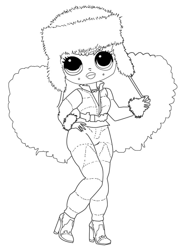 Winter Chill ICY Gurl LOL OMG omalovánka