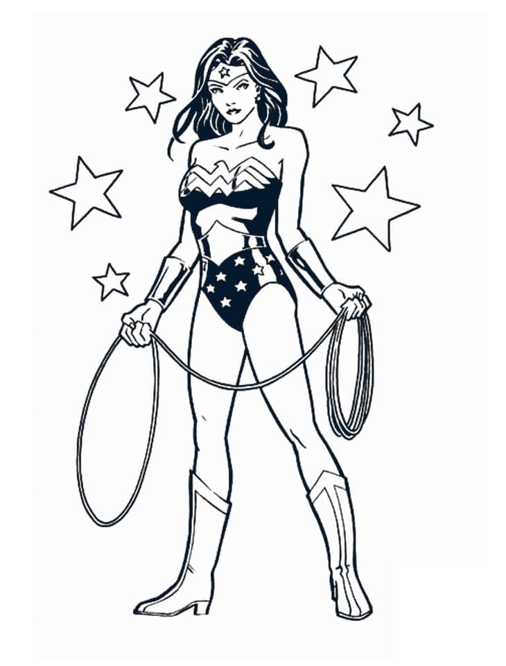 Wonder Woman Obrázek omalovánka