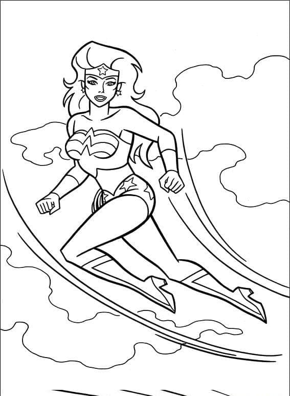 Wonder Woman Tisknutelná omalovánka