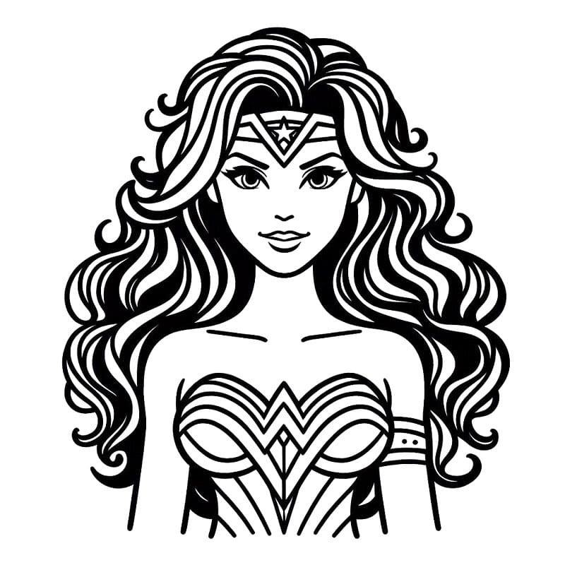 Wonder Woman Vymalovatelné pro Děti omalovánka