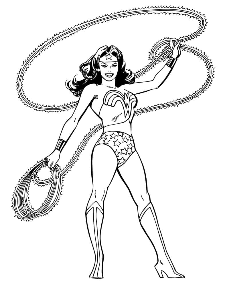 Wonder Woman Zdarma Tisknutelná omalovánka