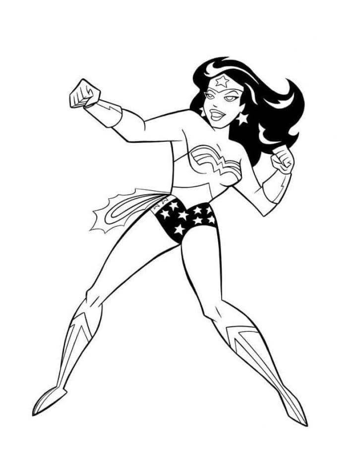 Wonder Woman Zdarma pro Děti omalovánka