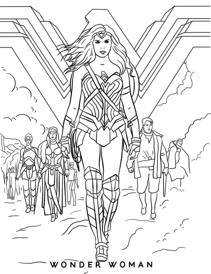 Wonder Woman pro Děti omalovánka