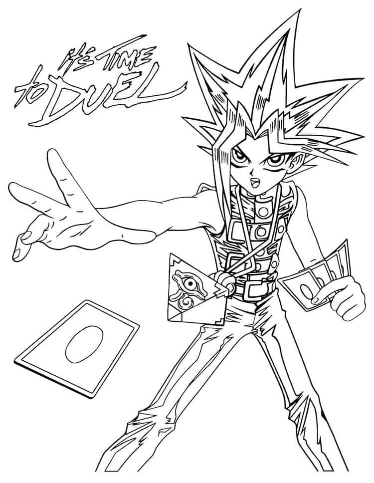 Yu-Gi-Oh Tisknutelné omalovánka