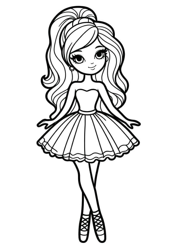 Zábavná Barbie omalovánka