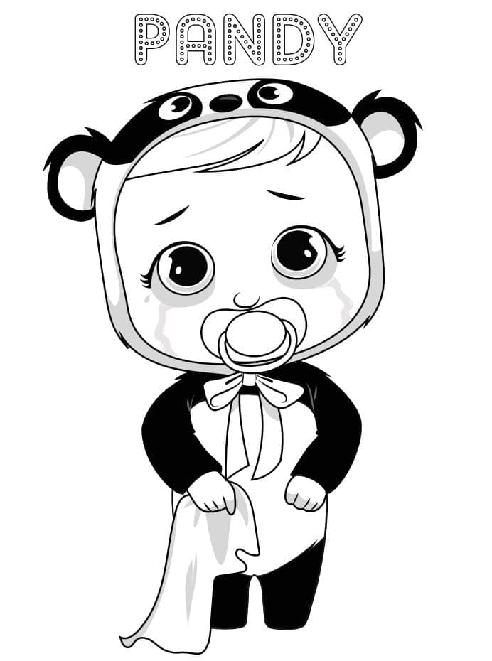 Zábavná Cry Babies omalovánka
