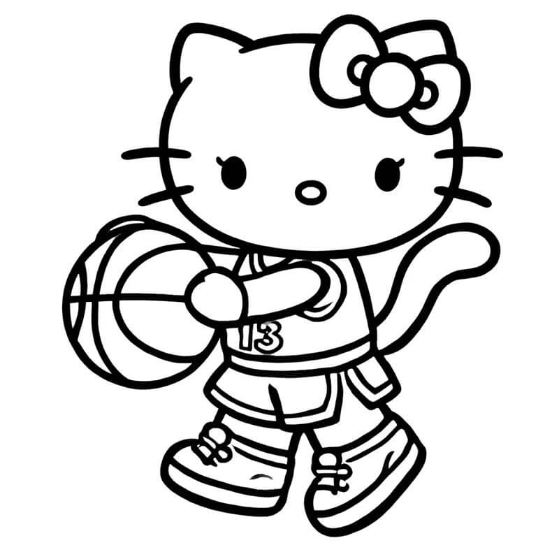 Zábavná Hello Kitty omalovánka