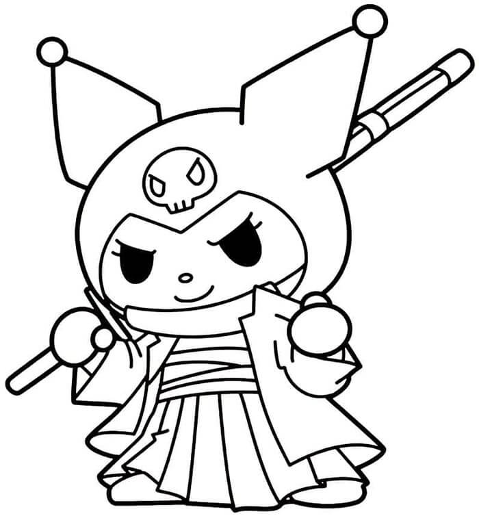 Zábavná Kuromi omalovánka
