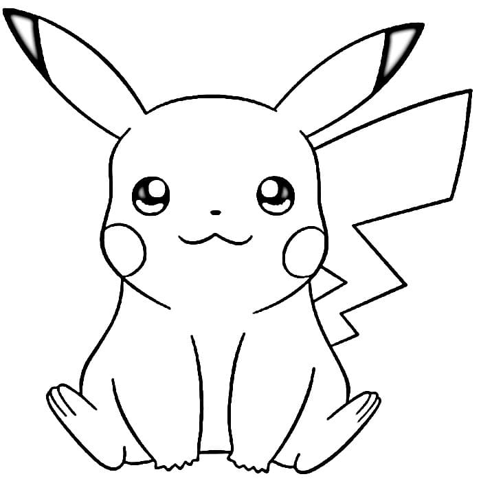 Zábavný Pikachu omalovánka