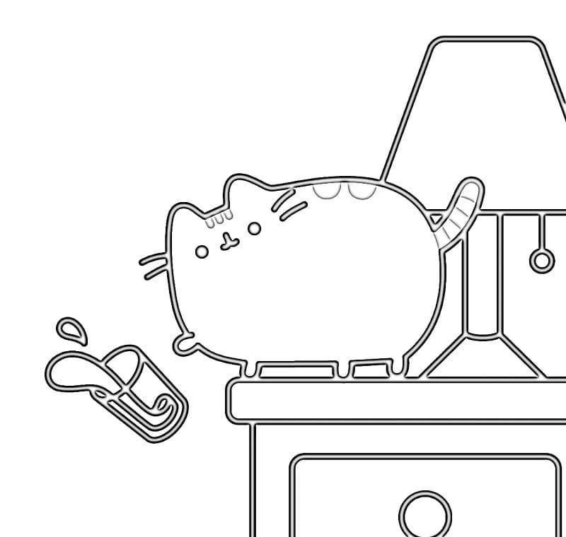 Zábavný Pusheen omalovánka