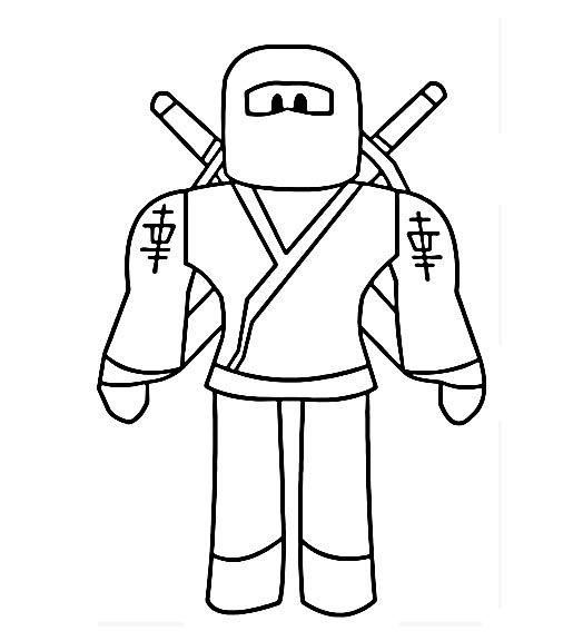 Zábavný Roblox omalovánka