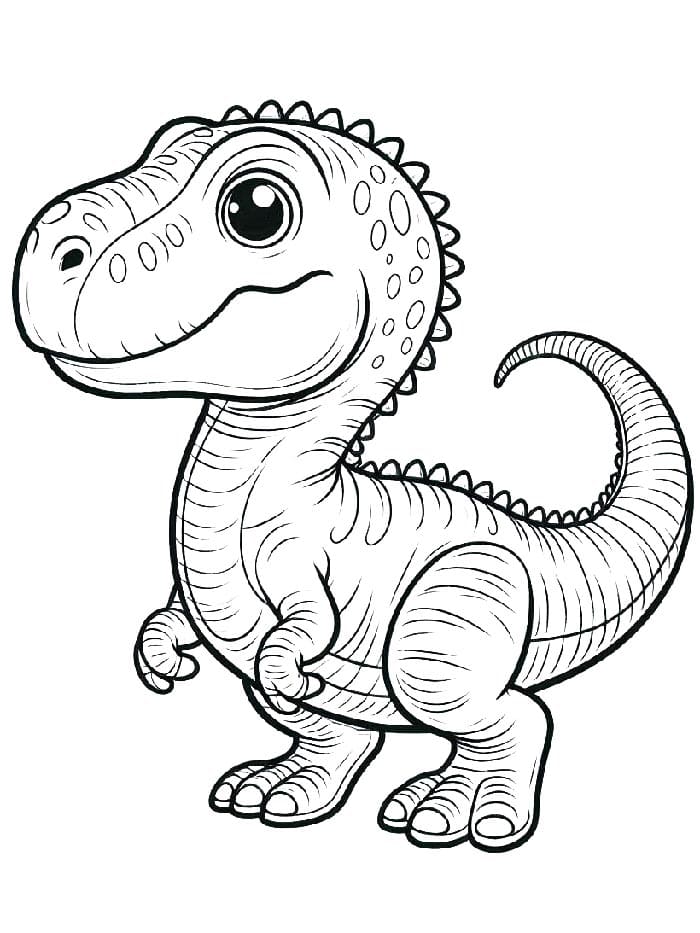 Základní Dinosaurus omalovánka