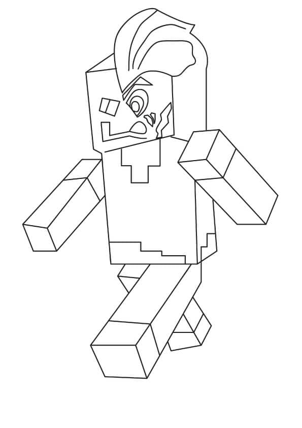 Základní Minecraft omalovánka