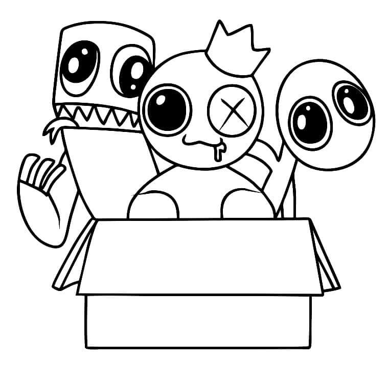 Základní Rainbow Friends omalovánka
