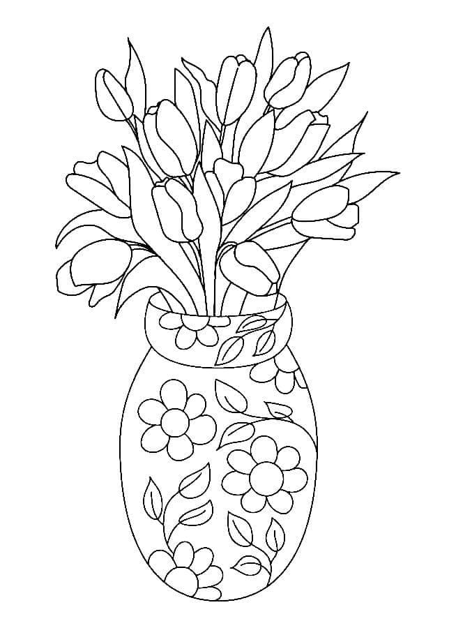 Základní Tulipán omalovánka