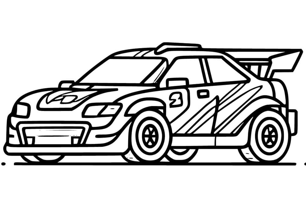 Závodní Auto k Tisku omalovánka