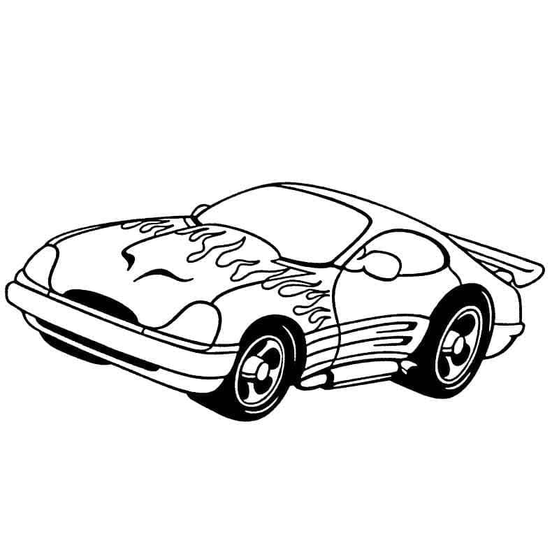 Závodní Auto na Silnici omalovánka