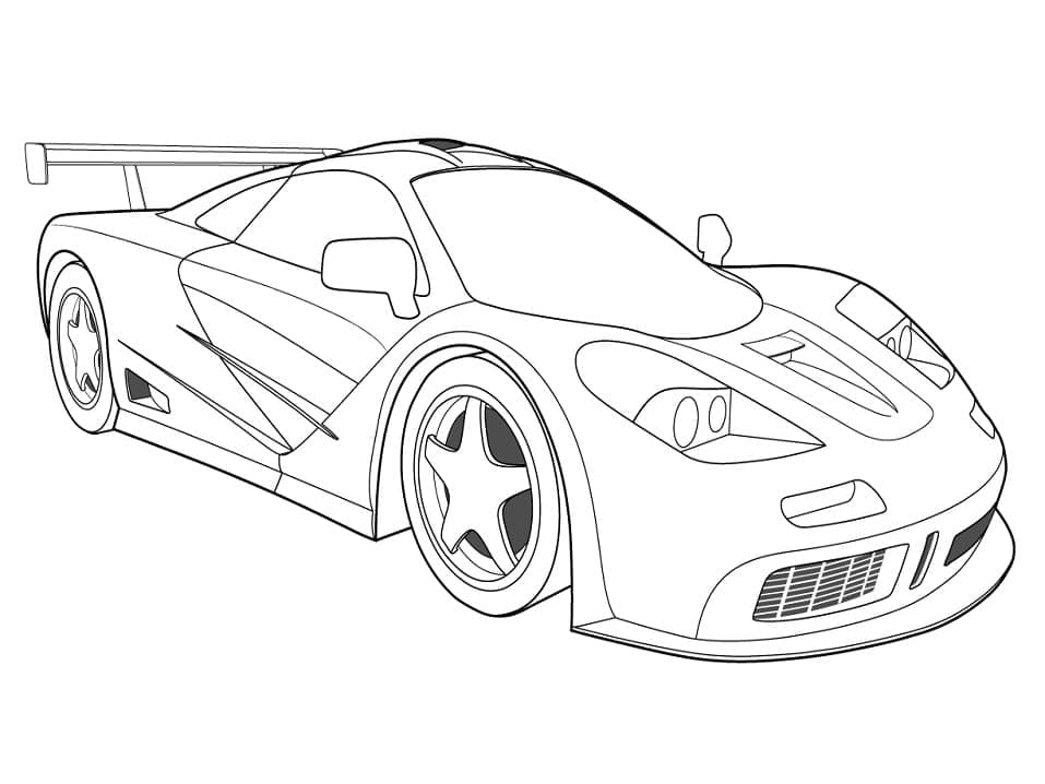 Závodní Auto pro Děti omalovánka