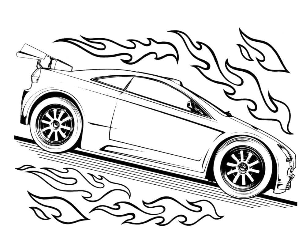 Závodní Auto omalovánka