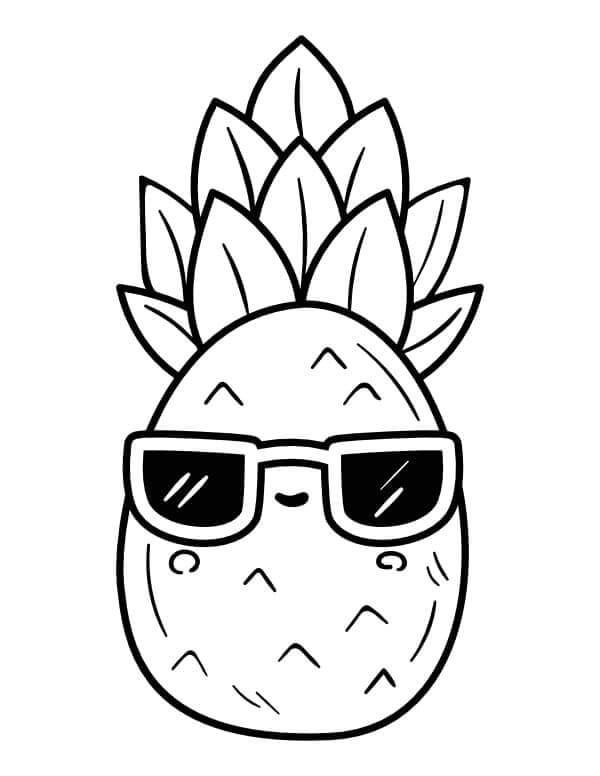Zdarma Ananas Obrázek omalovánka