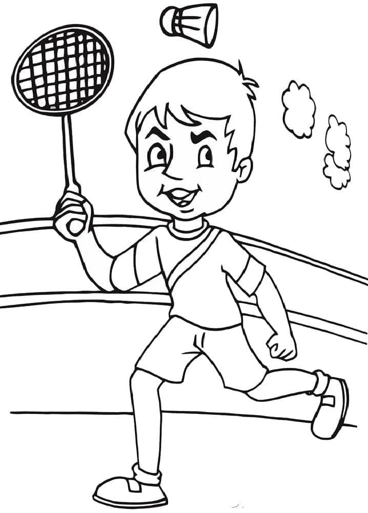 Zdarma Badminton Obrázek omalovánka