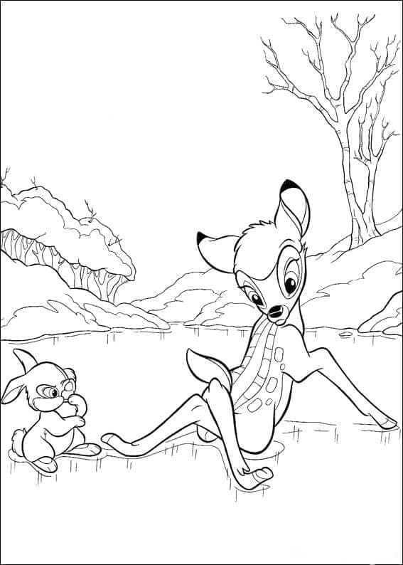 Zdarma Bambi pro Malé Děti omalovánka