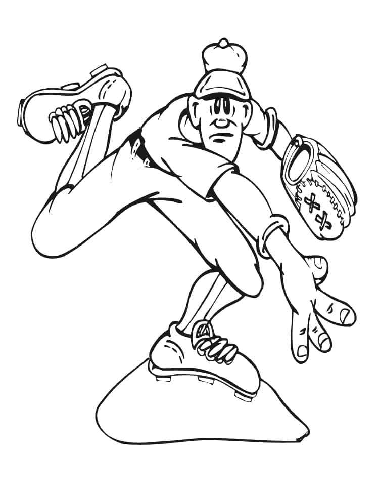 Zdarma Basebal Vymalovatelné omalovánka