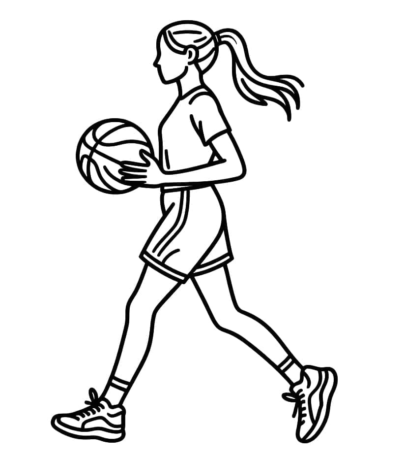 Zdarma Basketbal pro Malé Děti omalovánka
