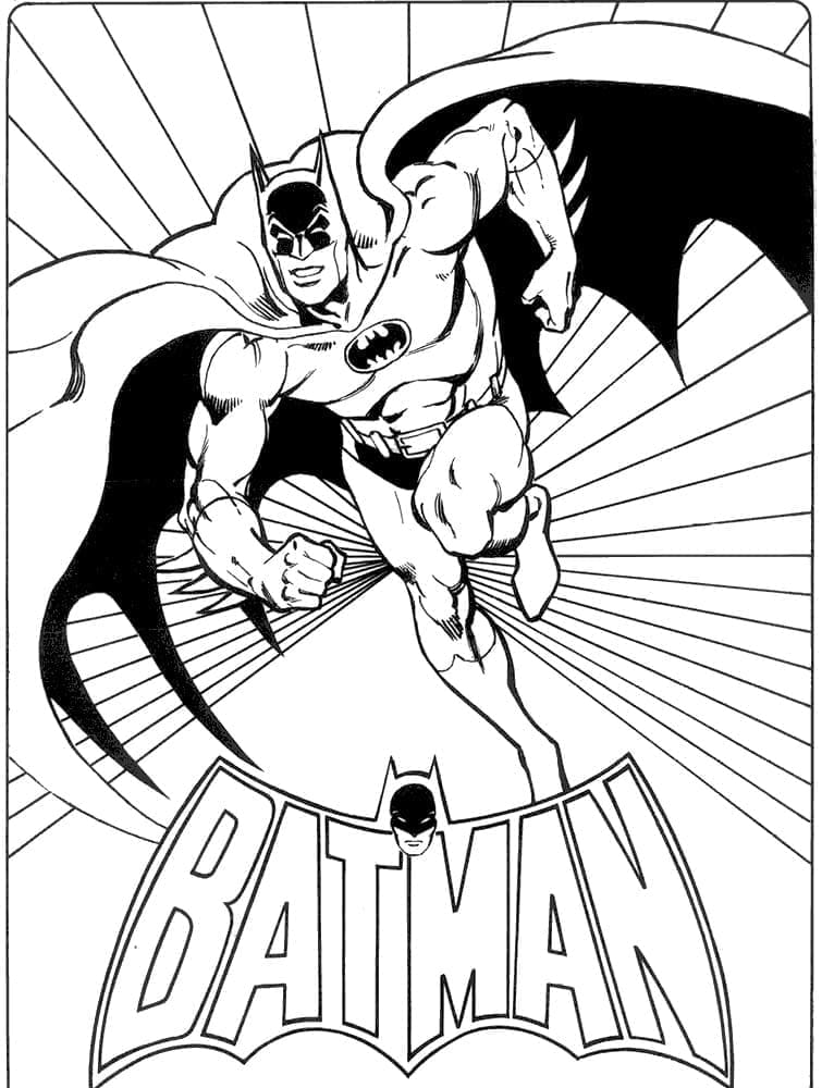 Zdarma Batman Vymalovatelné omalovánka