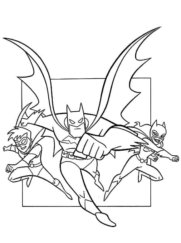 Zdarma Batman k Tisku pro Děti omalovánka