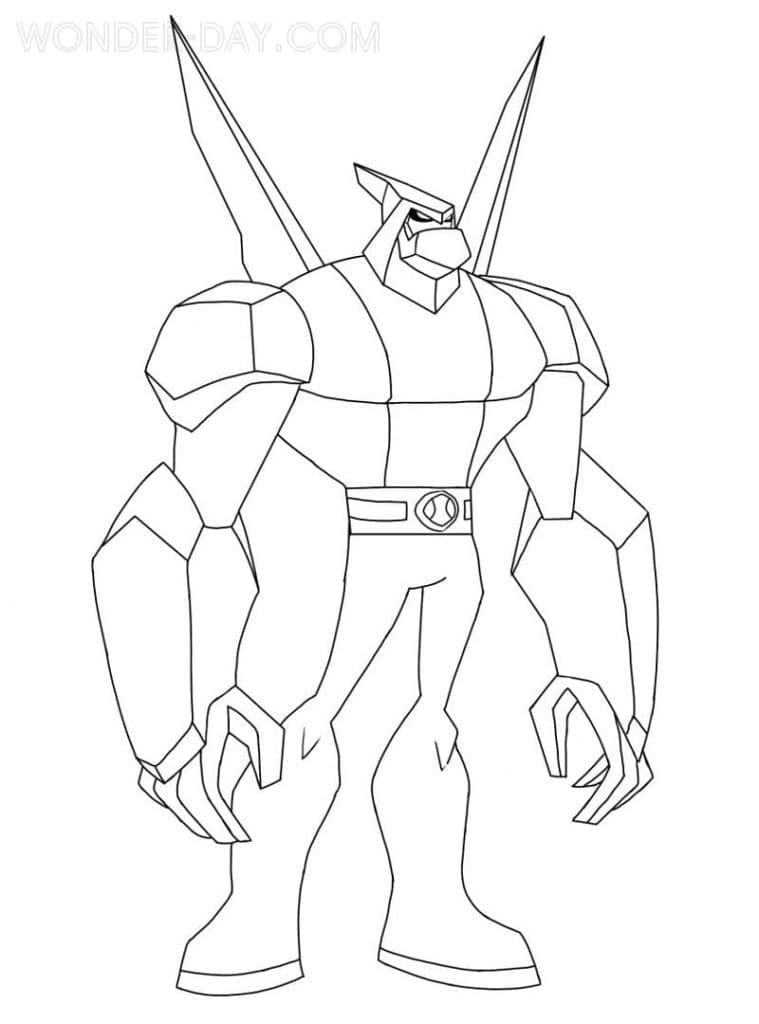 Zdarma Ben 10 pro Malé Děti omalovánka