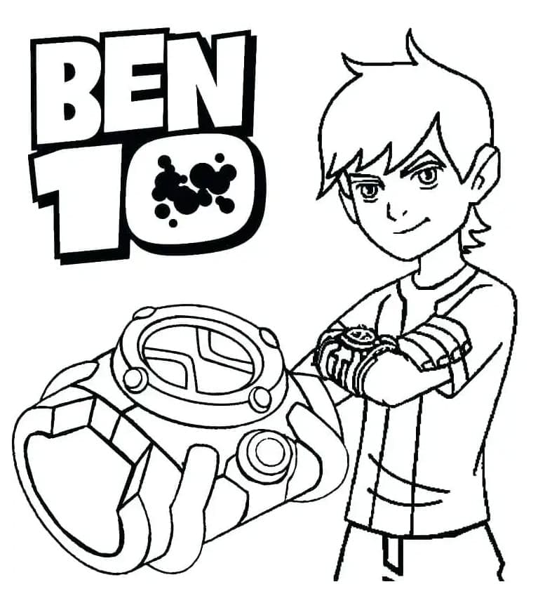 Zdarma Ben 10 omalovánka