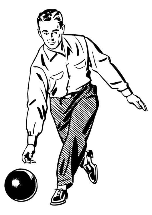 Zdarma Bowling omalovánka