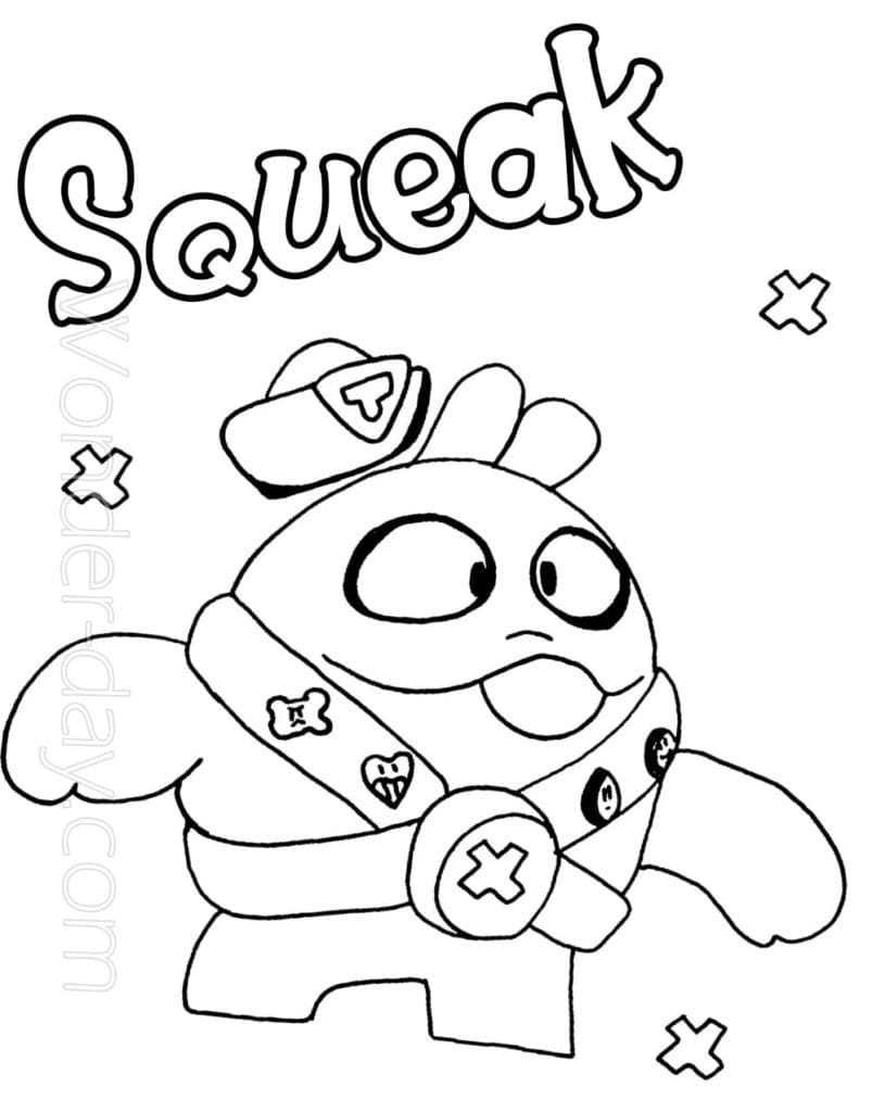 Zdarma Brawl Stars Obrázek omalovánka