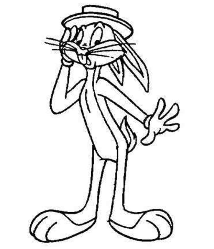 Zdarma Bugs Bunny omalovánka