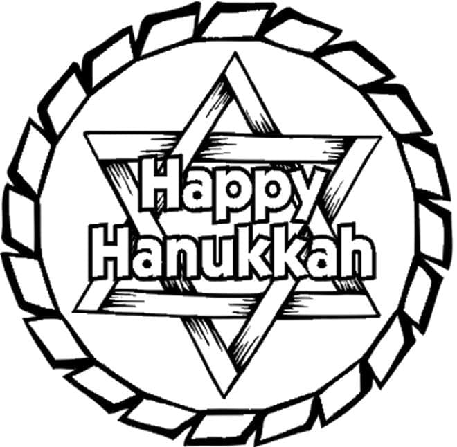 Zdarma Chanuka Vymalovatelné omalovánka