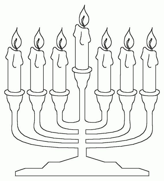 Zdarma Chanuka pro Malé Děti omalovánka