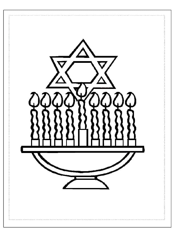 Chanuka omalovánky