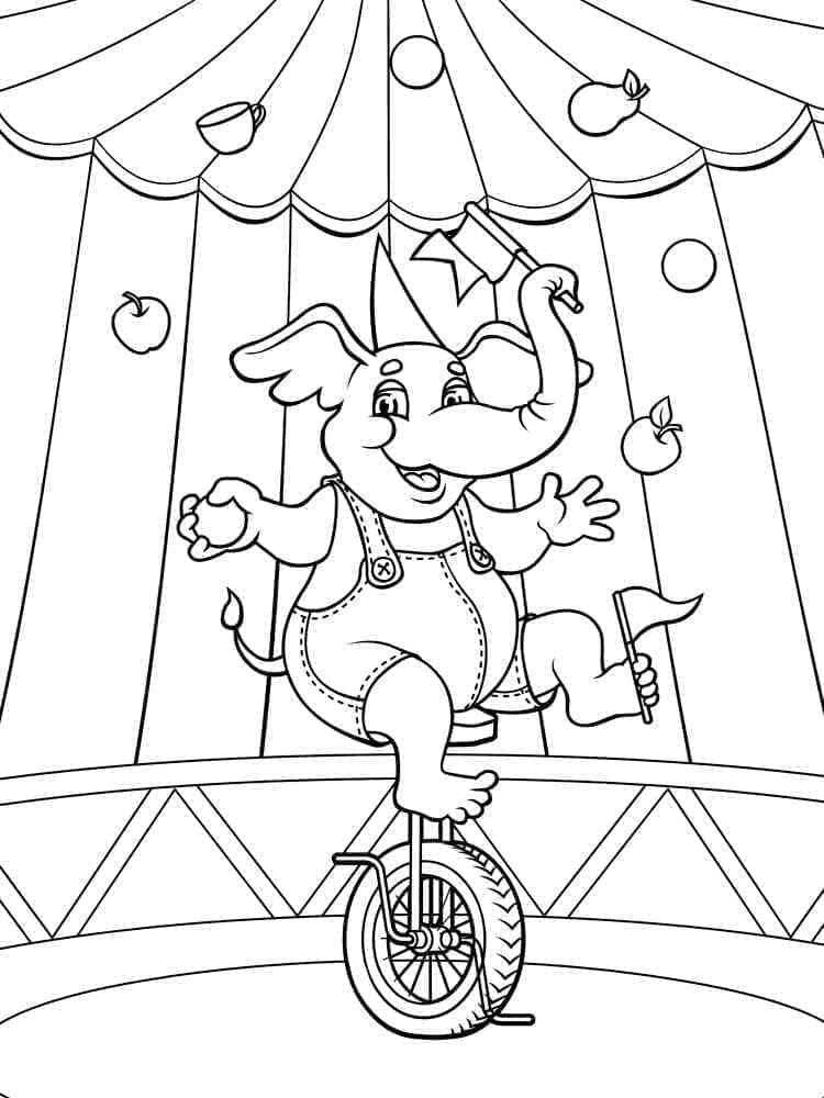 Zdarma Cirkus pro Malé Děti omalovánka