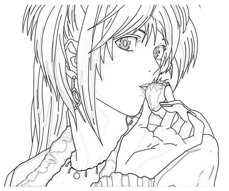 Zdarma Death Note Vymalovatelné omalovánka