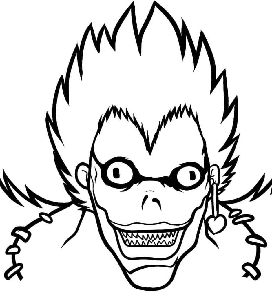 Zdarma Death Note k Tisku pro Děti omalovánka